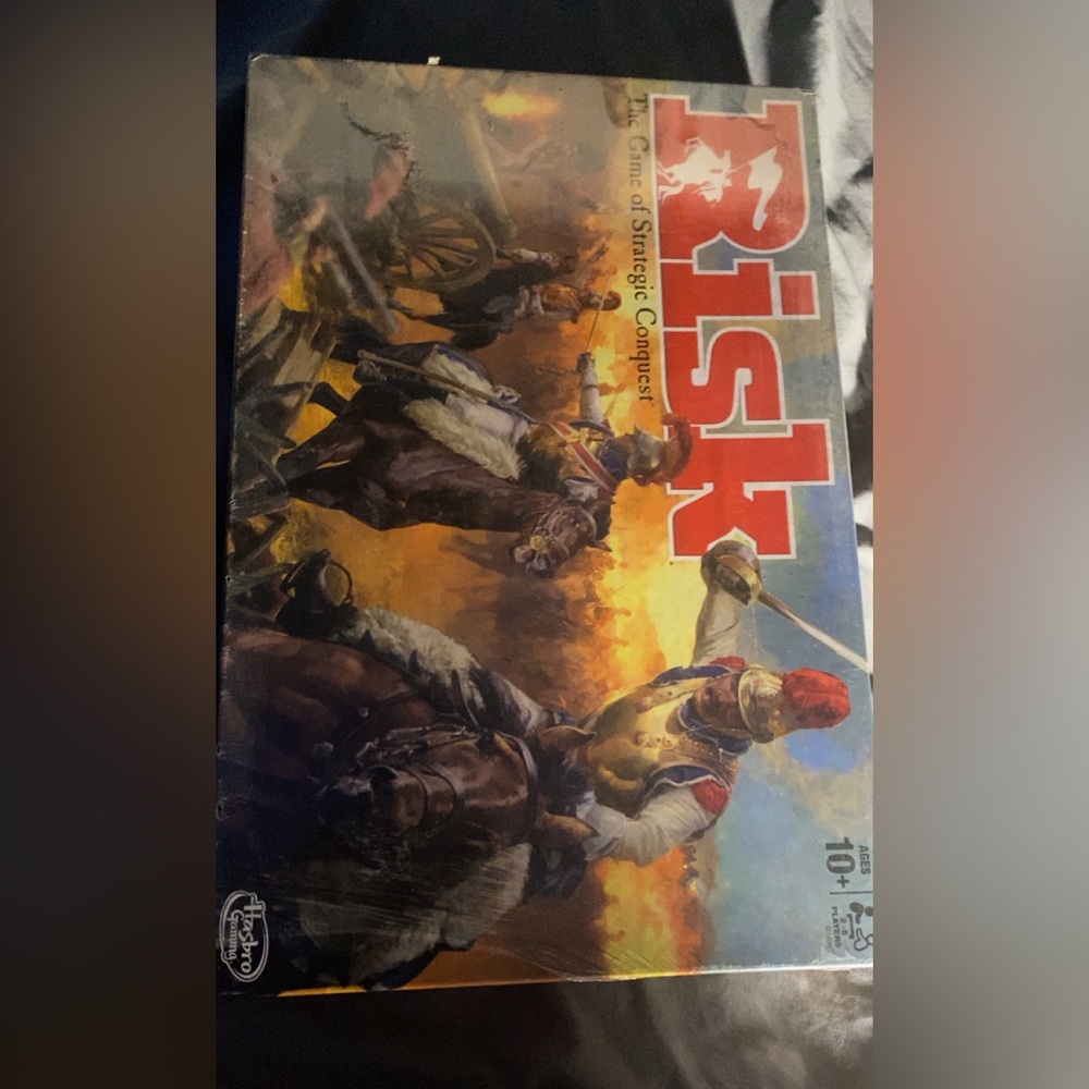Hasbro Risk Game with Red and Blue Artwork